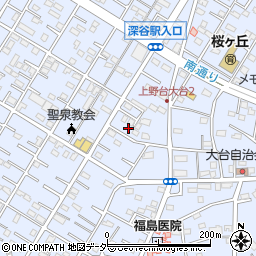 埼玉県深谷市上野台2952周辺の地図