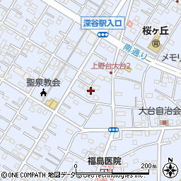 埼玉県深谷市上野台2950周辺の地図
