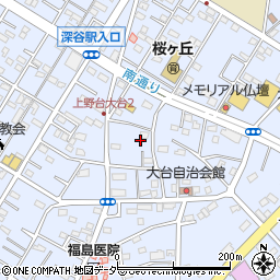 埼玉県深谷市上野台2831周辺の地図