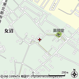 茨城県古河市女沼1738周辺の地図
