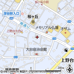 埼玉県深谷市上野台2836周辺の地図