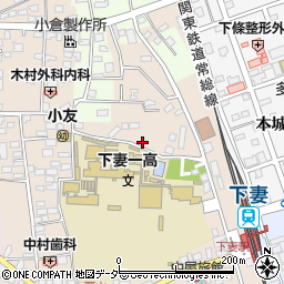 茨城県下妻市下妻乙223-1周辺の地図