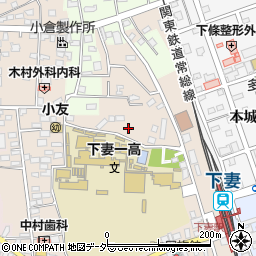 茨城県下妻市下妻乙1303-1周辺の地図