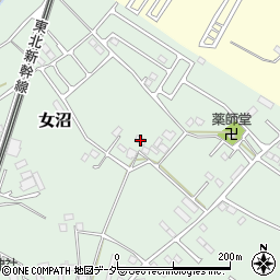 茨城県古河市女沼1740周辺の地図