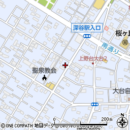埼玉県深谷市上野台2976周辺の地図
