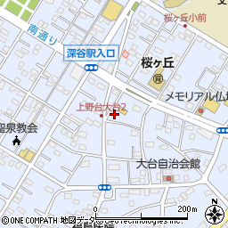 埼玉県深谷市上野台2945周辺の地図