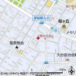 埼玉県深谷市上野台2932周辺の地図