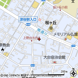 埼玉県深谷市上野台2942周辺の地図