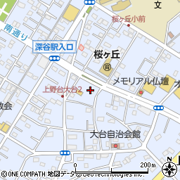 埼玉県深谷市上野台2941周辺の地図