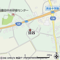 茨城県結城郡八千代町貝谷周辺の地図