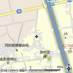 長野県松本市笹賀上二子4313-27周辺の地図