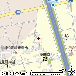 長野県松本市笹賀上二子4313-32周辺の地図