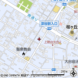 埼玉県深谷市上野台2930周辺の地図