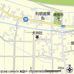 犬神社周辺の地図
