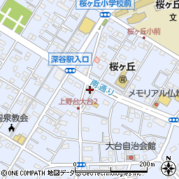 埼玉県深谷市上野台2943周辺の地図