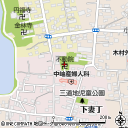 成田不動院三道地不動周辺の地図