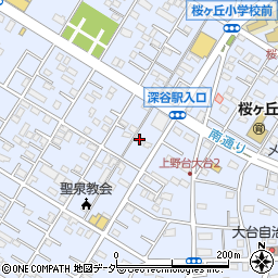 埼玉県深谷市上野台2927周辺の地図