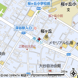 埼玉県深谷市上野台2939周辺の地図