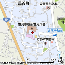 茨城県古河市長谷町周辺の地図
