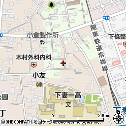 茨城県下妻市下妻乙216周辺の地図