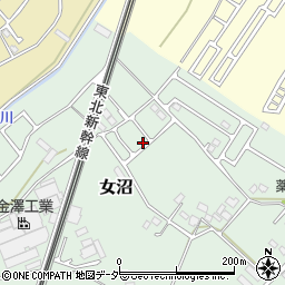 茨城県古河市女沼1743周辺の地図