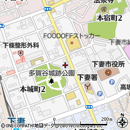 茨城県下妻市本城町周辺の地図