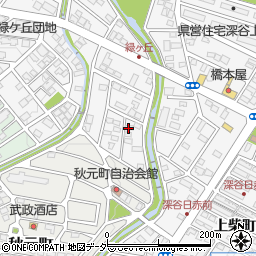 埼玉県深谷市緑ケ丘14周辺の地図