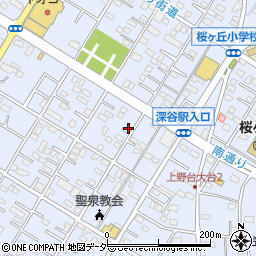 埼玉県深谷市上野台3000周辺の地図