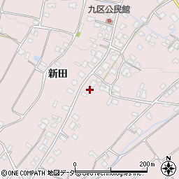 長野県松本市波田新田周辺の地図