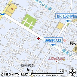埼玉県深谷市上野台3004周辺の地図