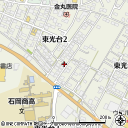 茨城県石岡市東光台周辺の地図