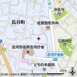 茨城県古河市長谷町21周辺の地図