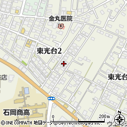 茨城県石岡市東光台2丁目12周辺の地図