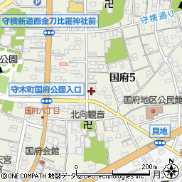 茨城県石岡市国府周辺の地図