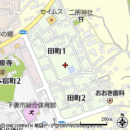 茨城県下妻市田町周辺の地図