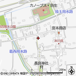 埼玉県羽生市本川俣周辺の地図