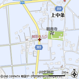 観音寺入口周辺の地図