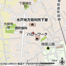 茨城県下妻市下妻乙124-16周辺の地図