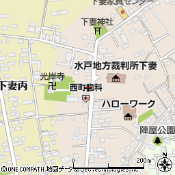 茨城県下妻市下妻乙122-1周辺の地図