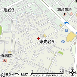 茨城県石岡市東光台5丁目周辺の地図