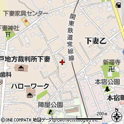 茨城県下妻市下妻乙128-2周辺の地図