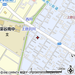埼玉県深谷市上野台3447周辺の地図