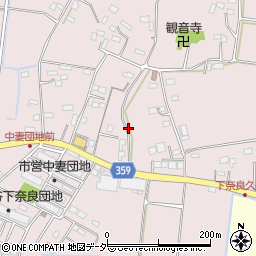 埼玉県熊谷市下奈良周辺の地図