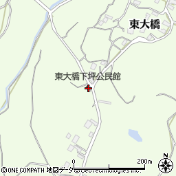 東大橋下坪公民館周辺の地図