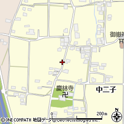 長野県松本市笹賀中二子周辺の地図