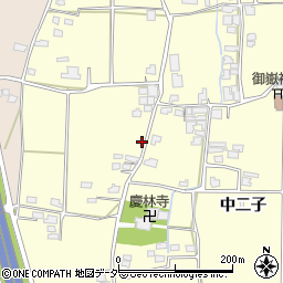 長野県松本市笹賀（中二子）周辺の地図
