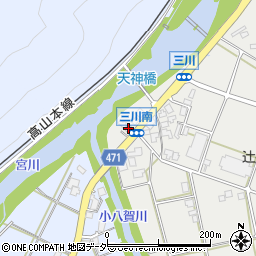 岐阜県高山市国府町三川721周辺の地図