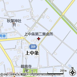 上中条第二集会所周辺の地図