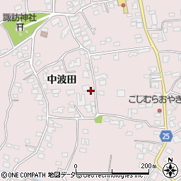 長野県松本市波田中波田周辺の地図