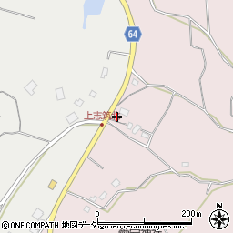 茨城県かすみがうら市中志筑1456-1周辺の地図